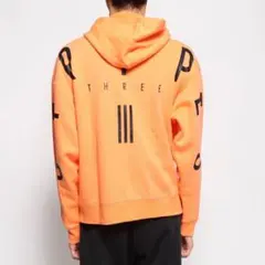 adidas 裏起毛 ユニセックス スリーストライプス バックプリント フード