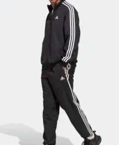 新品アディダスadidas☆ウーブントラックスーツ上下セットアップ【Ｌ】
