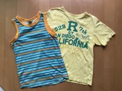 エフオーキッズ 半袖Tシャツ&タンクトップ 2枚セット130cmのサムネイル
