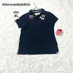 アバクロ ポロシャツ ワッペン ロゴ パッチ コットン100% ヴィンテージ