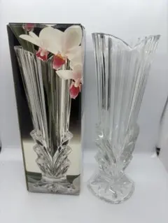 大型 KONIG ケニッヒ クリスタルガラス 切子 花瓶 フラワーベース 花器 美品 KONIG CRYSTAL GLASS ケニッヒ クリスタル ガラス ドイツ