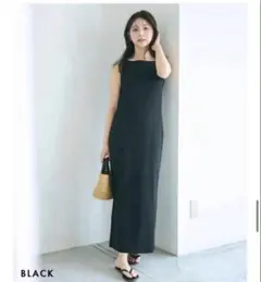 ベースメントオンライン 2WAY Iラインワンピース ブラックFREE size