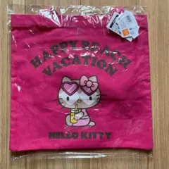 ハッピービーチデイ Ａ４トートバッグ ハローキティ　日焼け　ピンク