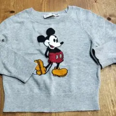 UNIQLO キッズ ミッキー セーター グレー 100cm