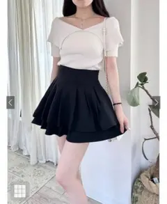 Freeジア インパン裏地付きフレアミニスカート[gm772]