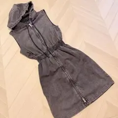 ディーゼル★フード付きデニムワンピXS