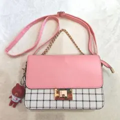 小学生 女の子♡ピンクショルダーバッグチャーム付き✬