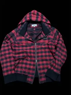 チェック柄フード付きジャンパー opium archive Y2K 平成 お兄系