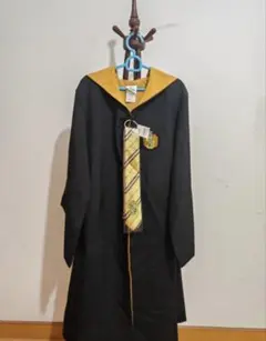 新品ハリーポッター ハッフルパフ 公式 ローブ ネクタイ Lサイズ