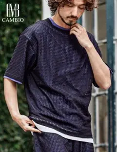 再値下げ！BK/L 新品 CAMBIOラッセルレイヤード Short Tシャツのサムネイル