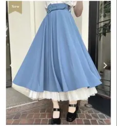 【接触冷感】パニエサーキュラースカート/an another angelus/青