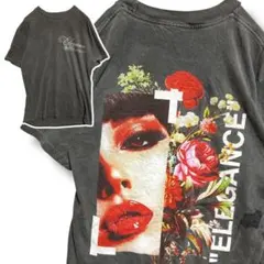 FCBY アート Tシャツ フラワー 花 ELEGANCE バックプリント