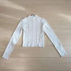 ZARA リブ編みニット　長袖トップス