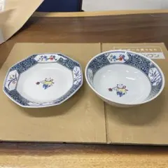たち吉　八角形の花柄食器　2点セット　-151