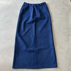 AS KNOW AS PINKY タイトロングスカート フリース 鮮やかブルー