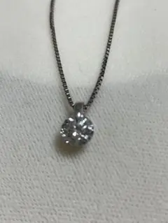 Pt ダイヤモンドネックレス　プラチナ　ダイヤ　鑑定書付き　一粒石