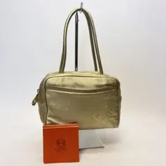 ロエベ ゴールドハンドバッグ アナグラム レザー メタリックのサムネイル