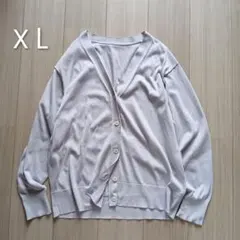 無印良品　UVカット カーディガン ライトグレー　薄手 羽織り 大きいサイズのサムネイル
