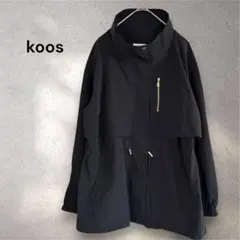 koos ナイロンジャケット ブラック 38 アウター アウトドア カジュアル