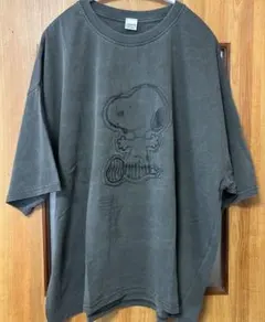 スヌーピー　メンズ半袖Tシャツ　グレー　3L