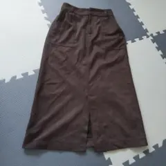 nico and...グレー タイトスカート 前スリット付き