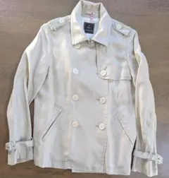 MELROSE claireダブルブレスト リネントレンチコートショート丈のサムネイル