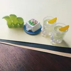 ガチャ まちぼうけ お疲れさまの場合 レモンサワー 冷ややっこ 枝豆 ミニチュア