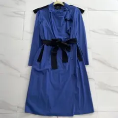 新品✨定価10万 ランバン センターラッフルワンピース フォーマル ブルー M 2026年最新】LANVIN COLLECTION 柄：無地 レディース 長袖・七分袖ひざ