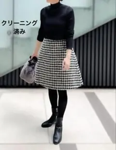 クリーニング済　ストロベリーフィールズ　ユニバーバルミューズ定番千鳥格子スカート