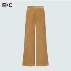 UNIQLO C／コーデュロイワイドパンツ／ブラウン／ウエスト70cm
