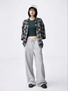 【丈長め77.0cm M】 パフスウェットバギーパンツ