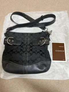 COACH シグネチャー ハンドバッグ ブラック