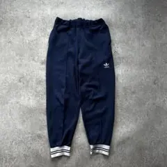 80s adidas アディダス トラックパンツ/ジャージ デサント製 ネイビー