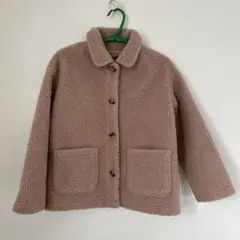 ユニクロ　ピンクボアコート 130