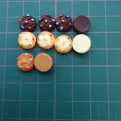 ミニチュア デコパーツ クッキー 10個セット