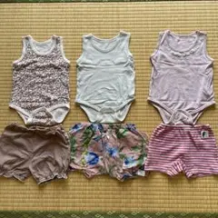 ロンパース肌着・ショートパンツセット 70cm