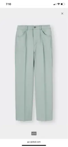 GU センタープレスカラーストレートパンツ　Mサイズ