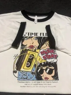 プリントTシャツ XLサイズ ホワイト/ブラック