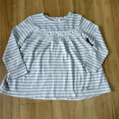 メゾピアノ　ボーダー長袖カットソー　120cm