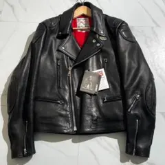 【ラムレザー・羊】Lui's（ルイス）　レザージャケット　サイズ44 Lui's ルイス ラムレザー シングル レザージャケット 羊革 M ブラック