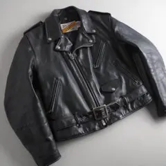 Schott　618　size42　ダブルライダースジャケット　ブラック