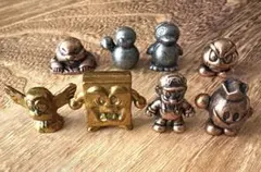 【希少・美品】任天堂 スーパーマリオ メタルフィギュア 8個セットのサムネイル