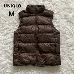 ユニクロ UNIQLO ウルトラライトダウンベスト ブラウン M