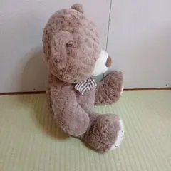 クマのぬいぐるみ、リボン付き ミッキーマウス クッション 30×30cm
