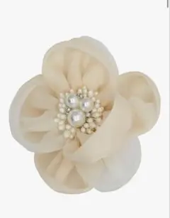 【美品】鎌倉工芸　コサージュ　シンプルベージュ