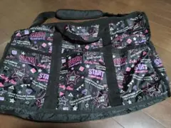 ⭐値下げ⭐Lucky Star 総柄 ボストンバッグ ブラック