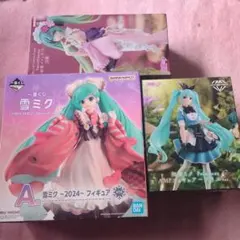 一番くじ 雪ミク2024アリス抹茶パフェさくら フィギュア初音ミクセット