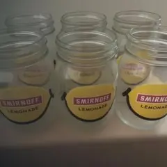 SMIRNOFF LEMONADE ガラスジャー 6個セット　レモネード瓶　①のサムネイル