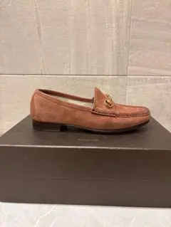 グッチ ホースビット ローファー スエード ピンク 34 22.5cm