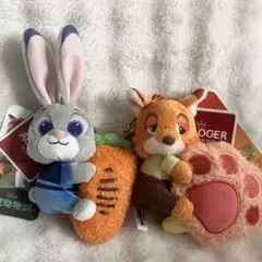ズートピア　ジュディ　ニック　ぬいぐるみキーホルダー　マスコットキーホルダー①